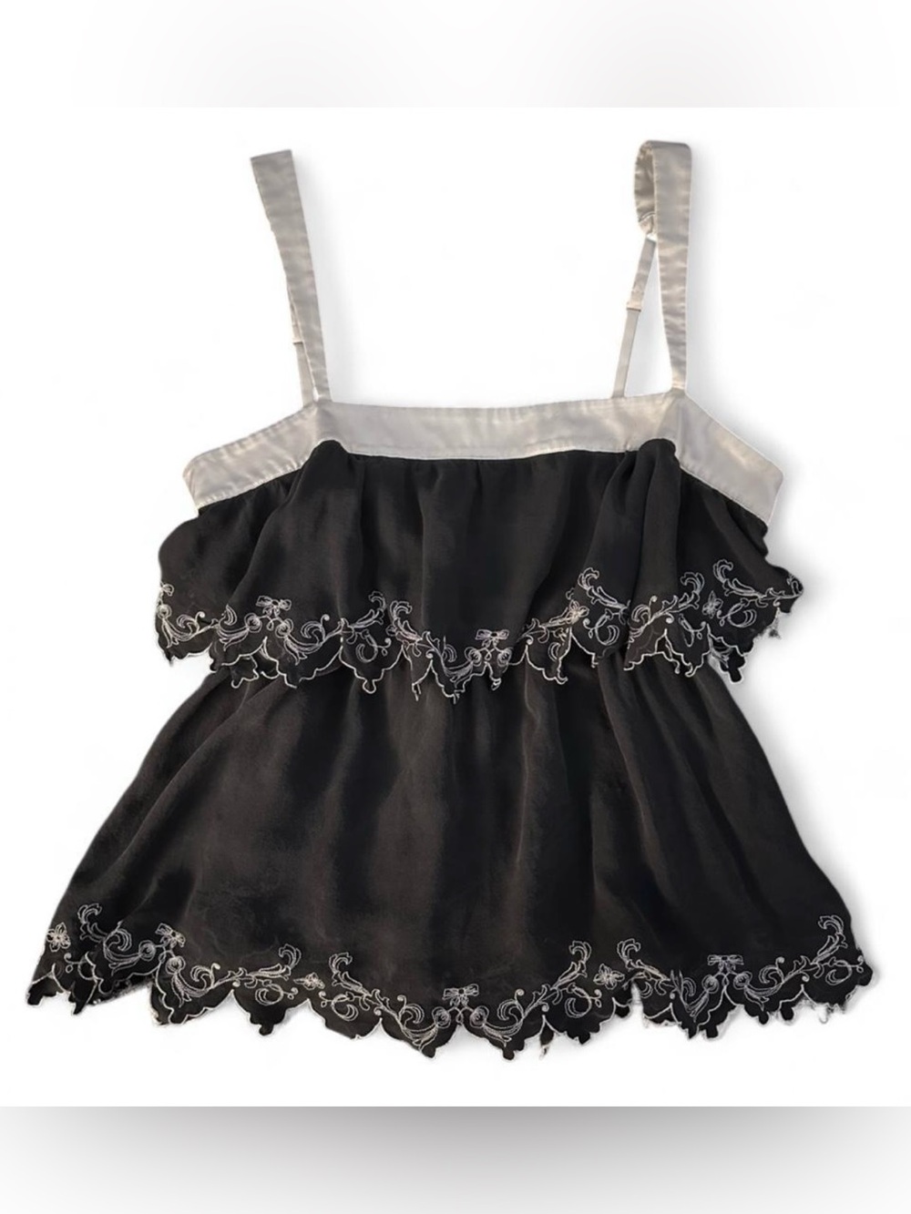 Floral Embroidered Babydoll Top